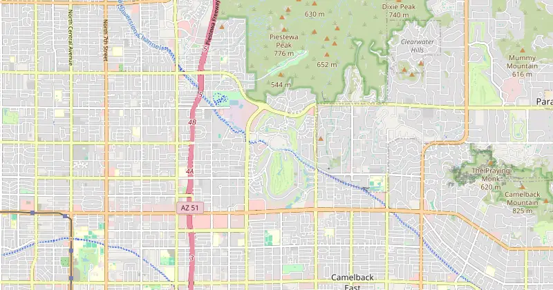 Carte de Arizona Biltmore, LXR Hotels & Resorts avec les hôtels à proximité