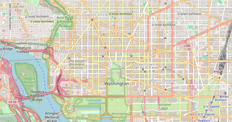Carte de The Hay-Adams avec les hôtels à proximité