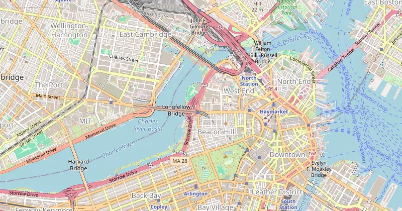 Carte de The Liberty, a Marriott Luxury Collection Hotel, Boston avec les hôtels à proximité