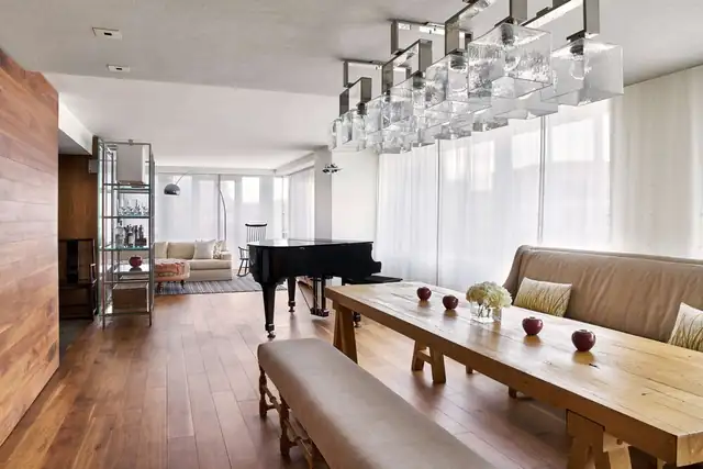 Park Hyatt à Washington D.C., vaste salon avec parquet et un piano