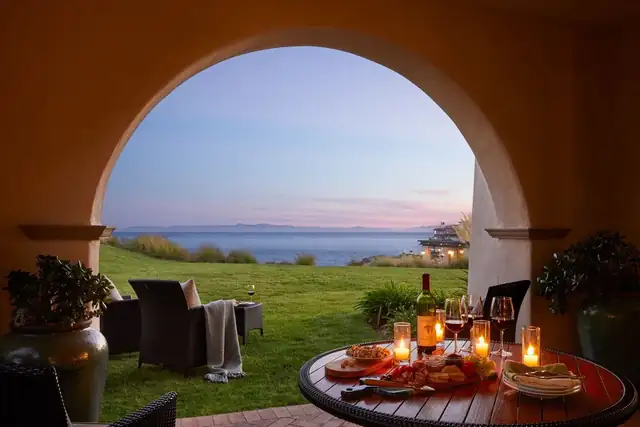 Terranea Resort à Los Angeles, restaurant en plein air avec vue sur la mer